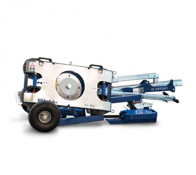 Liftmaster hefapparaat met handmatig hefsysteem.