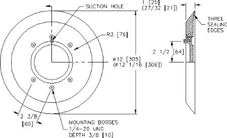 Wood's Powr-Grip® Reserve zuigschijf G3370 (305 mm) tbv WPG vacuümzuigers