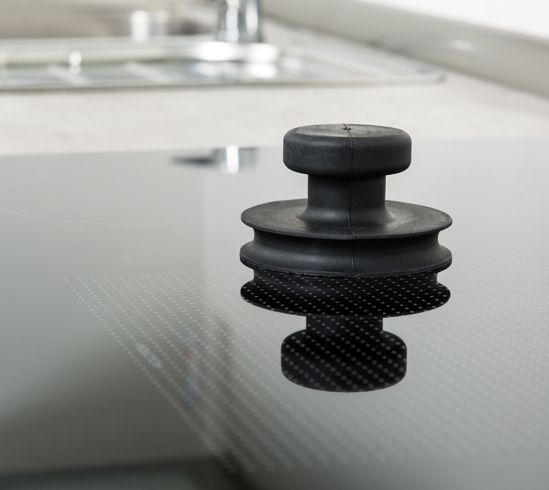 Veribor® zuigheffer van massief rubber.