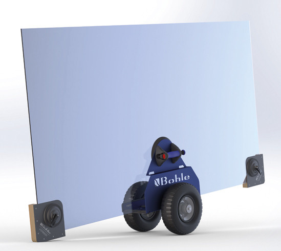 Veribor® transportwagen met geintegreerde zuigheffer.